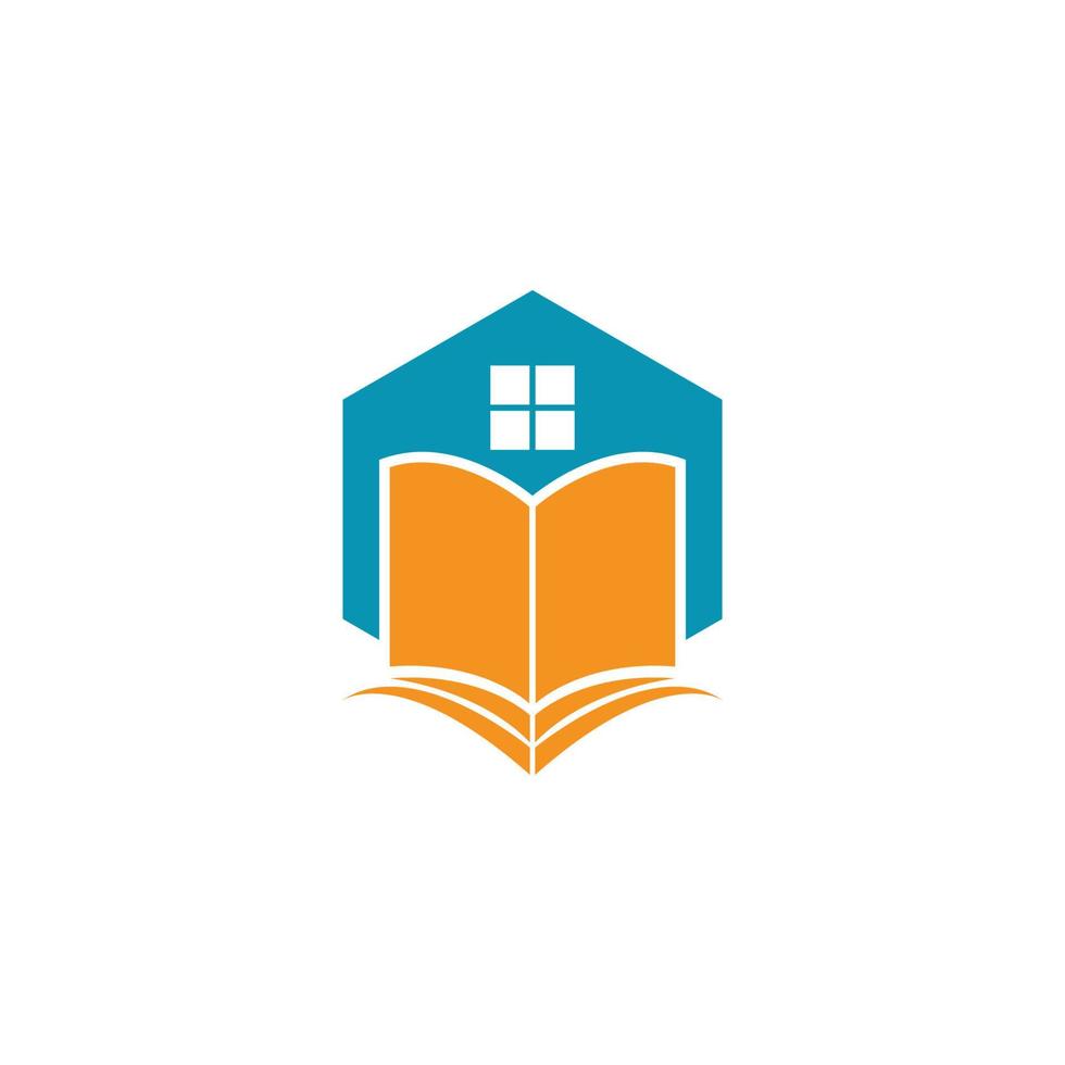 logotipo de la escuela en casa vector