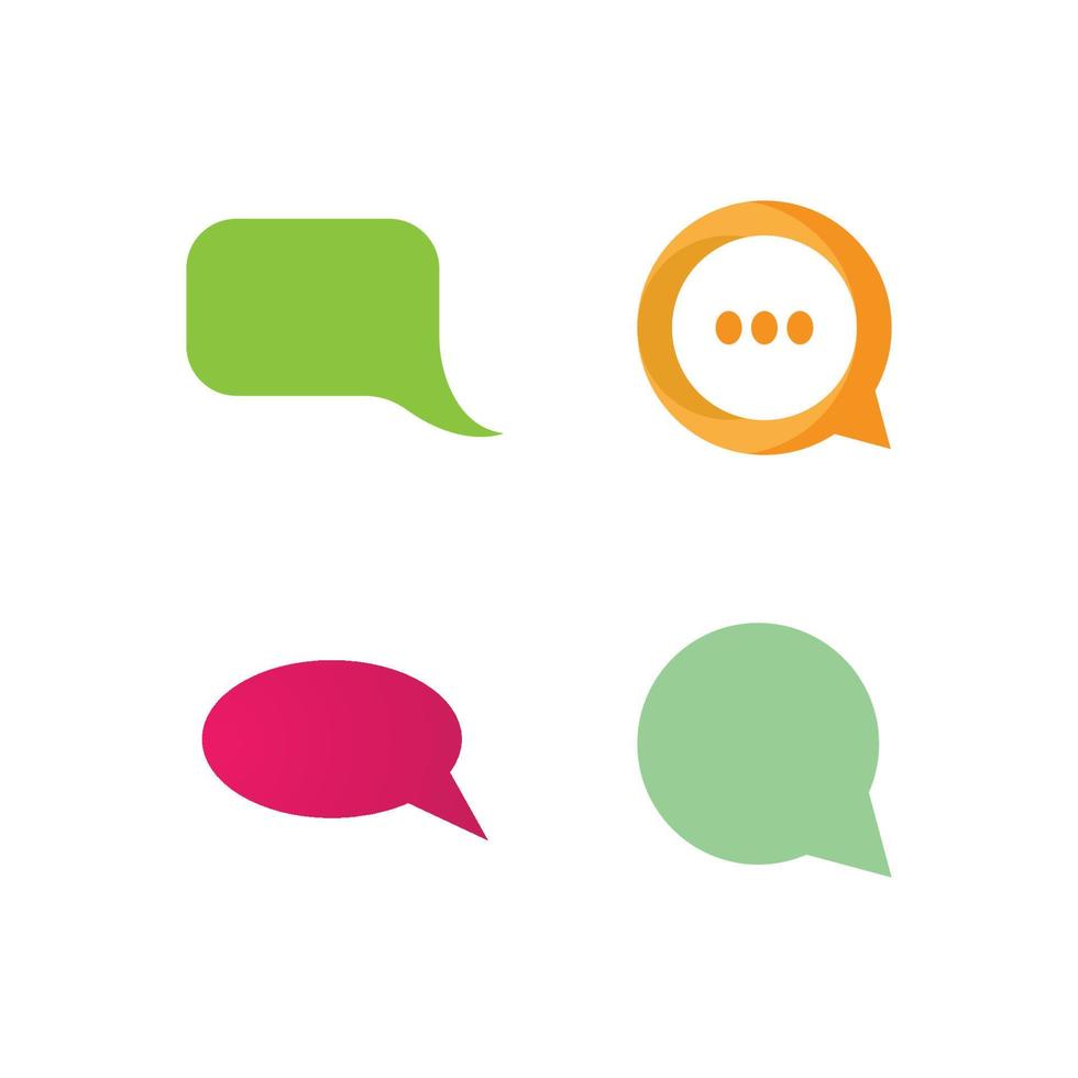 Speech bubble icon Logo vector