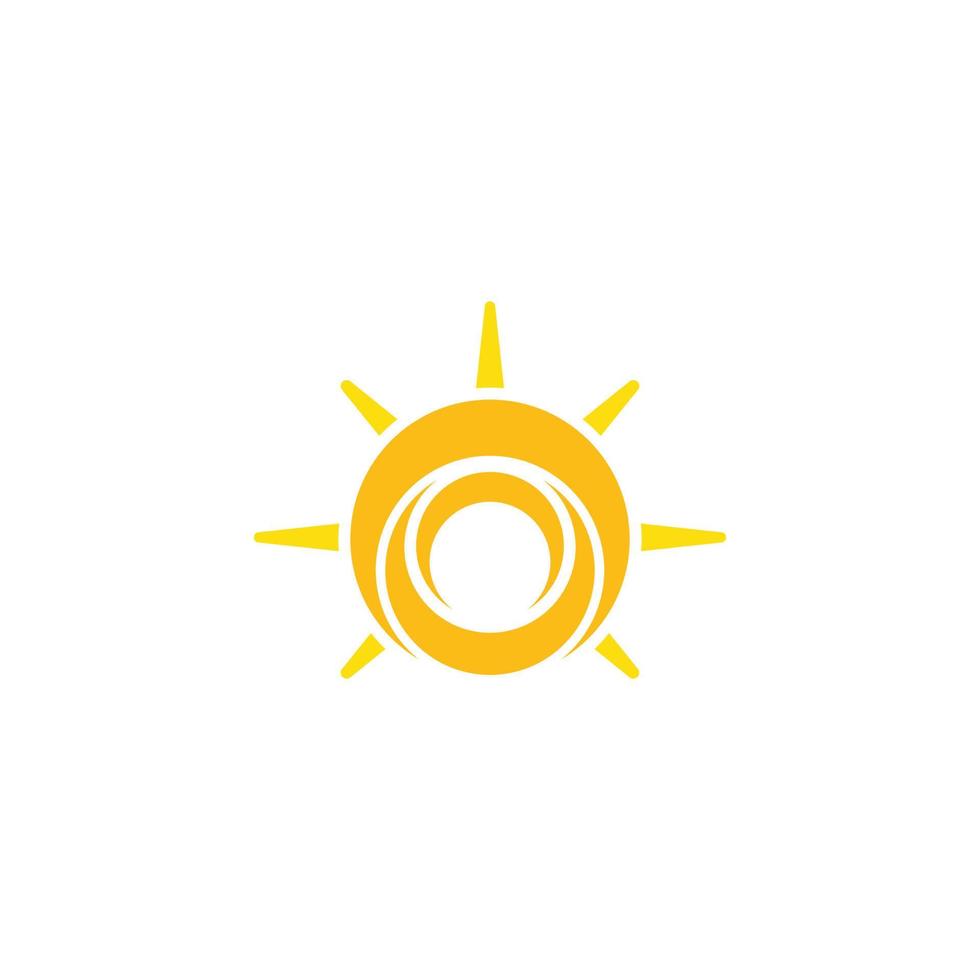 logotipo de ilustración de sol vector