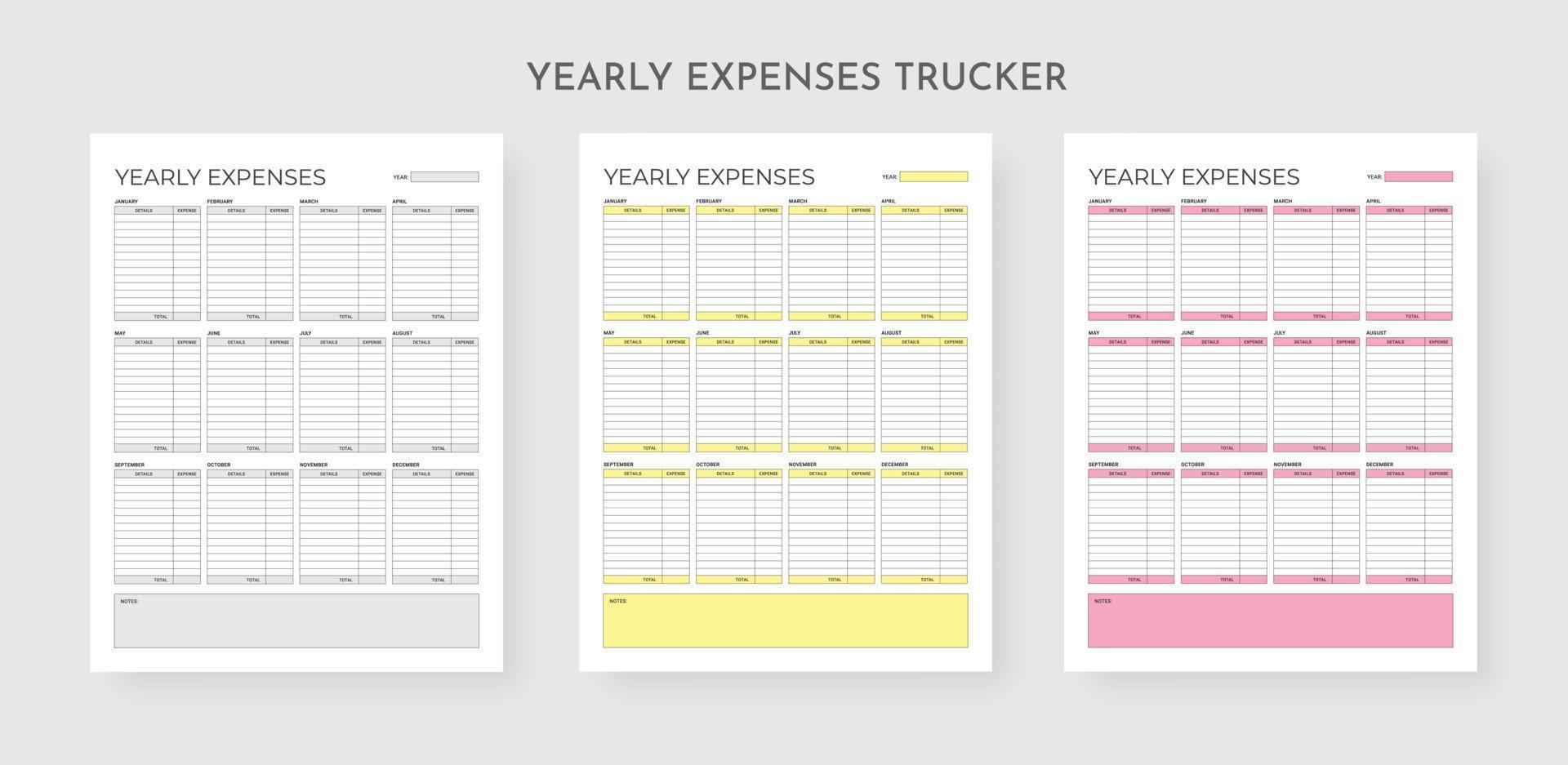 camionero y organizador de extensiones anuales, planificador de administración de dinero vector