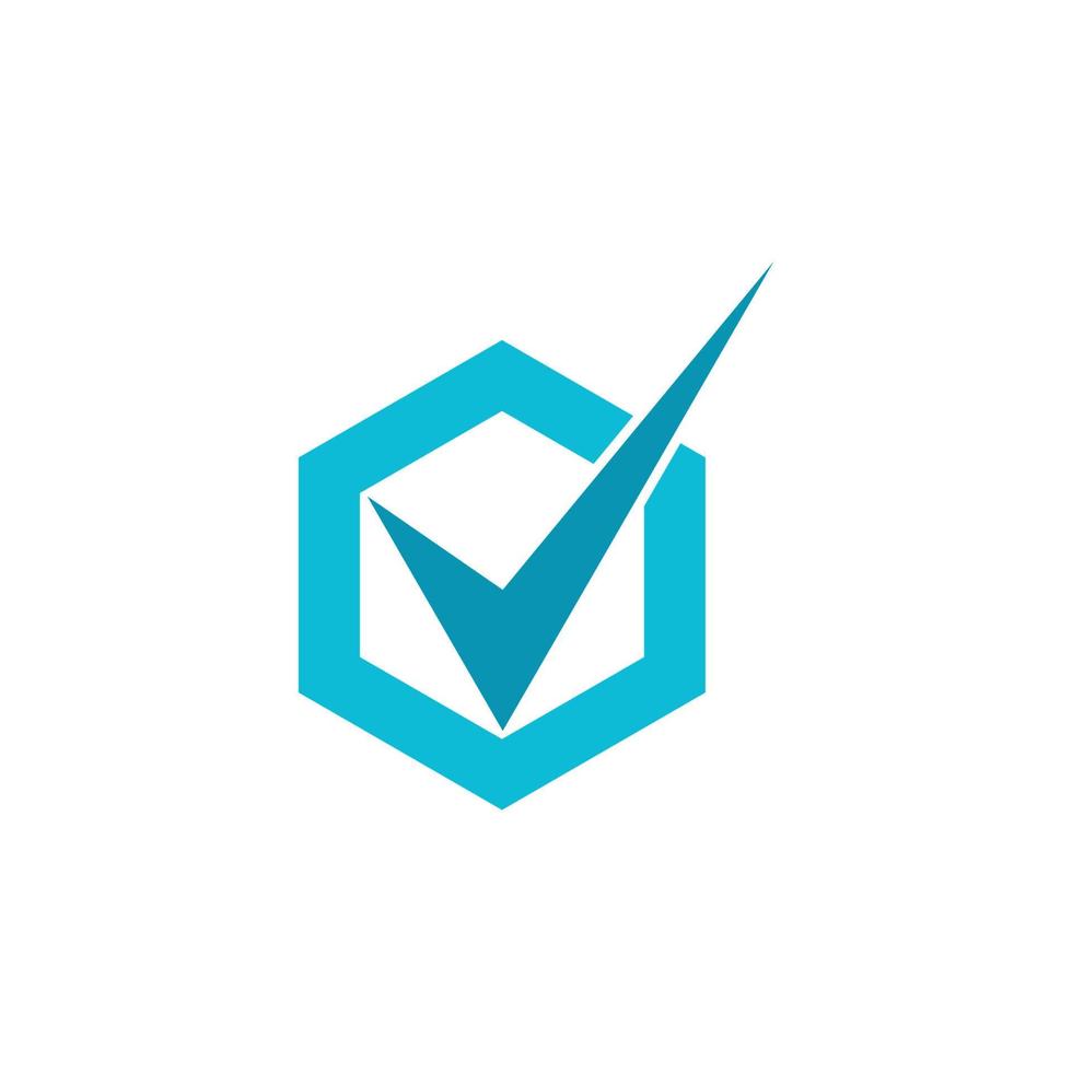 Check mark V Letter Logo vector
