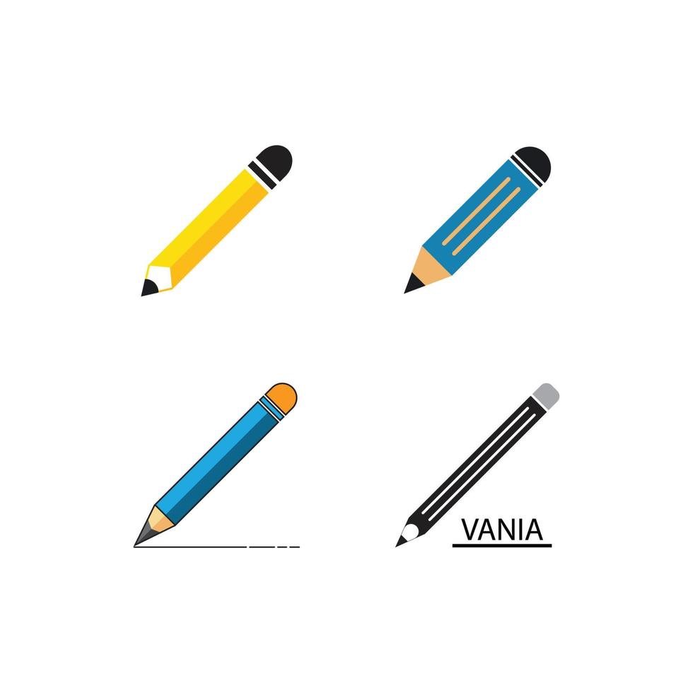 Pencil logo icon vector