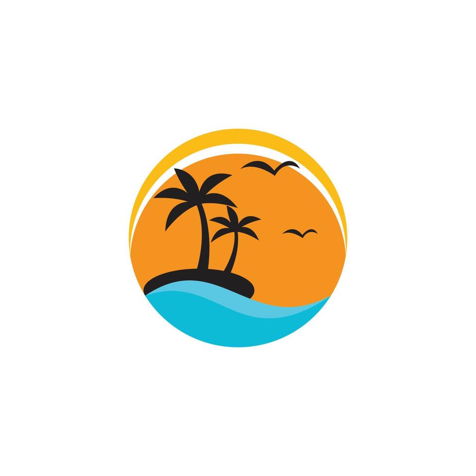 Palm tree summer vector