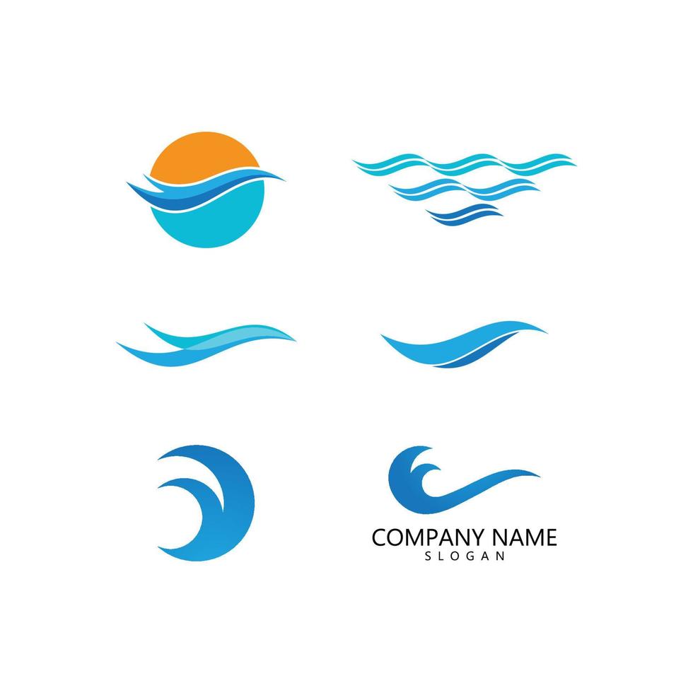 logo de onda de agua vector