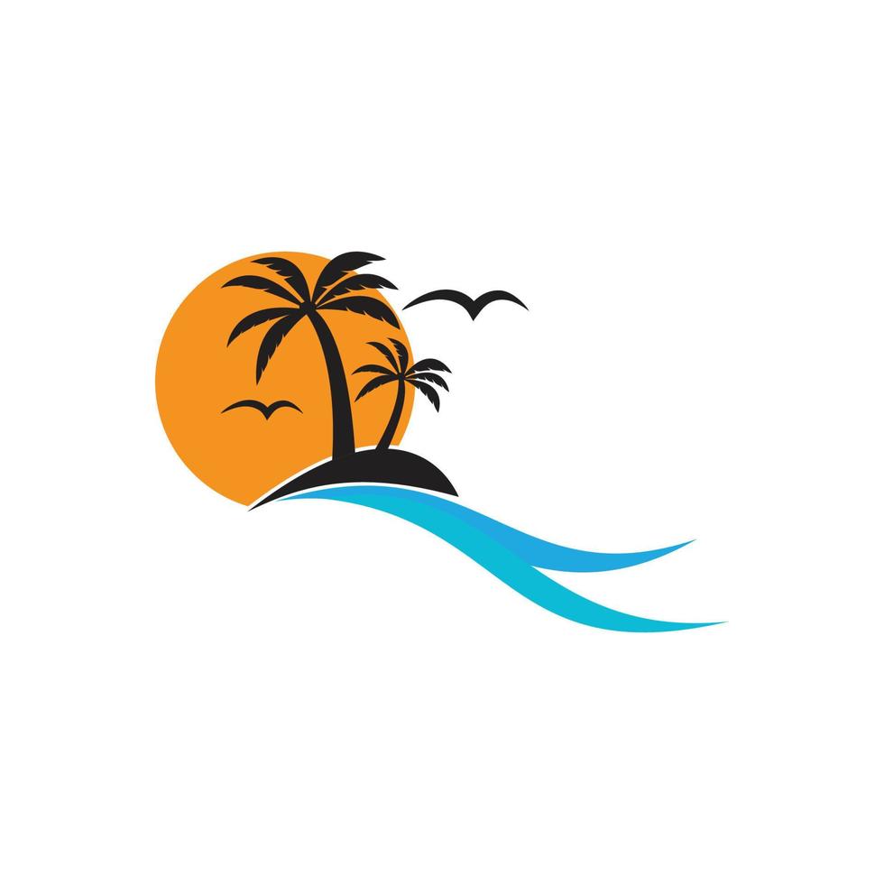 Palm tree summer vector