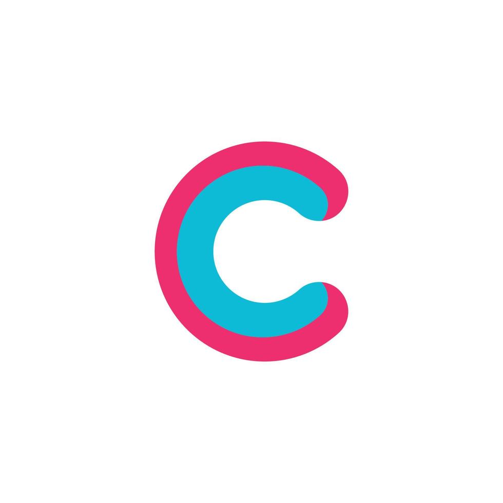 C Letter Alphabet font vector