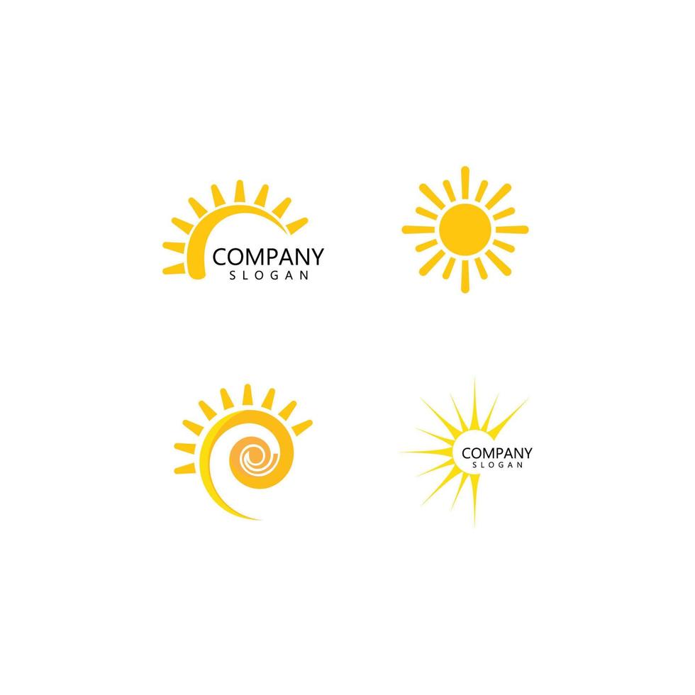 logotipo de ilustración de sol vector