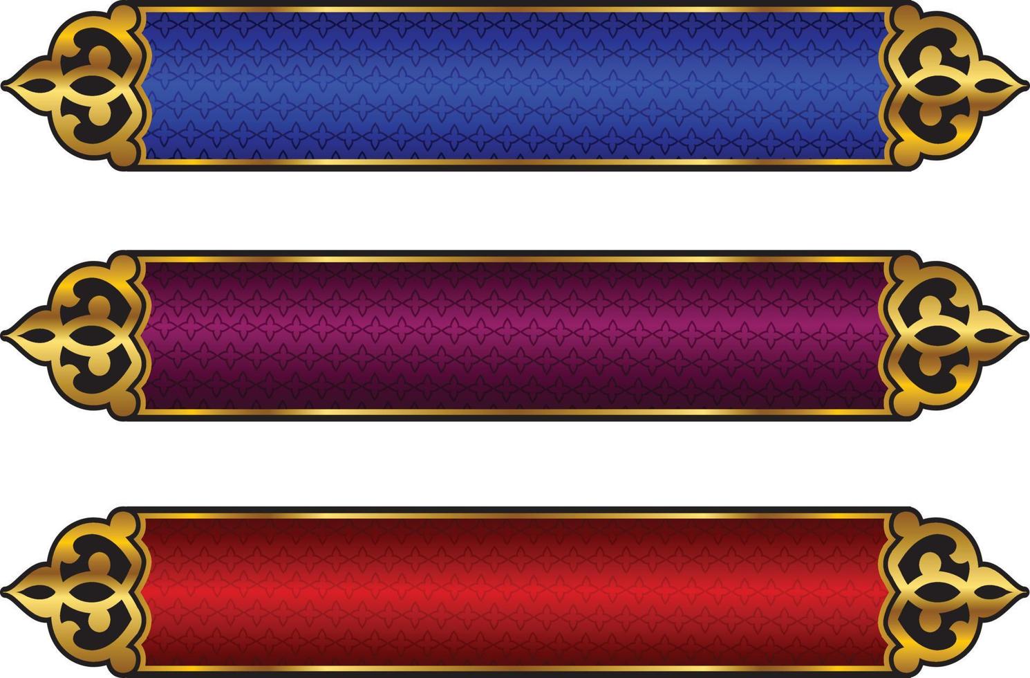 Set Of Luxury Golden Arabic Islamic Banner Title Frame Png Transparent Background Gold Text Box Vector Design Images