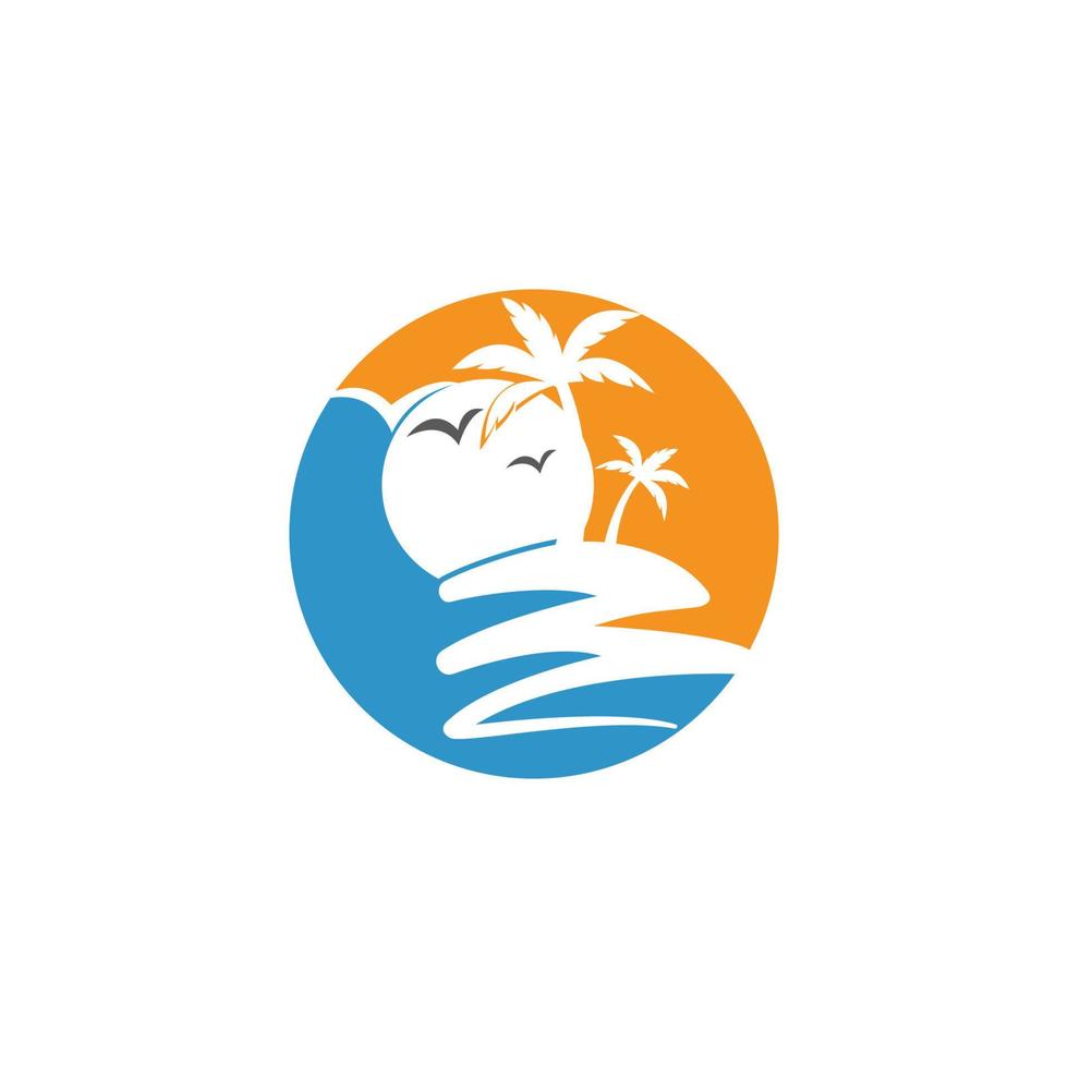 Palm tree summer vector