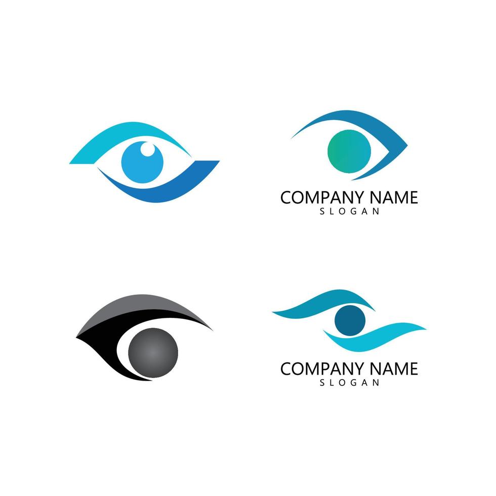 logo cuidado de los ojos vector