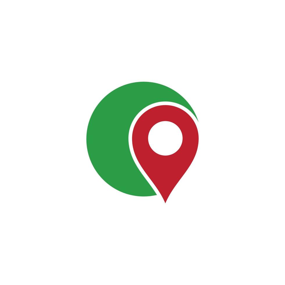 logotipo del punto de ubicación vector