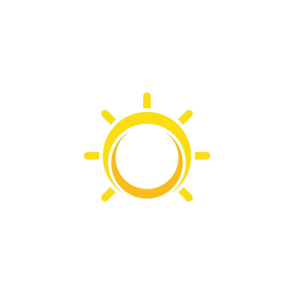 logotipo de ilustración de sol vector