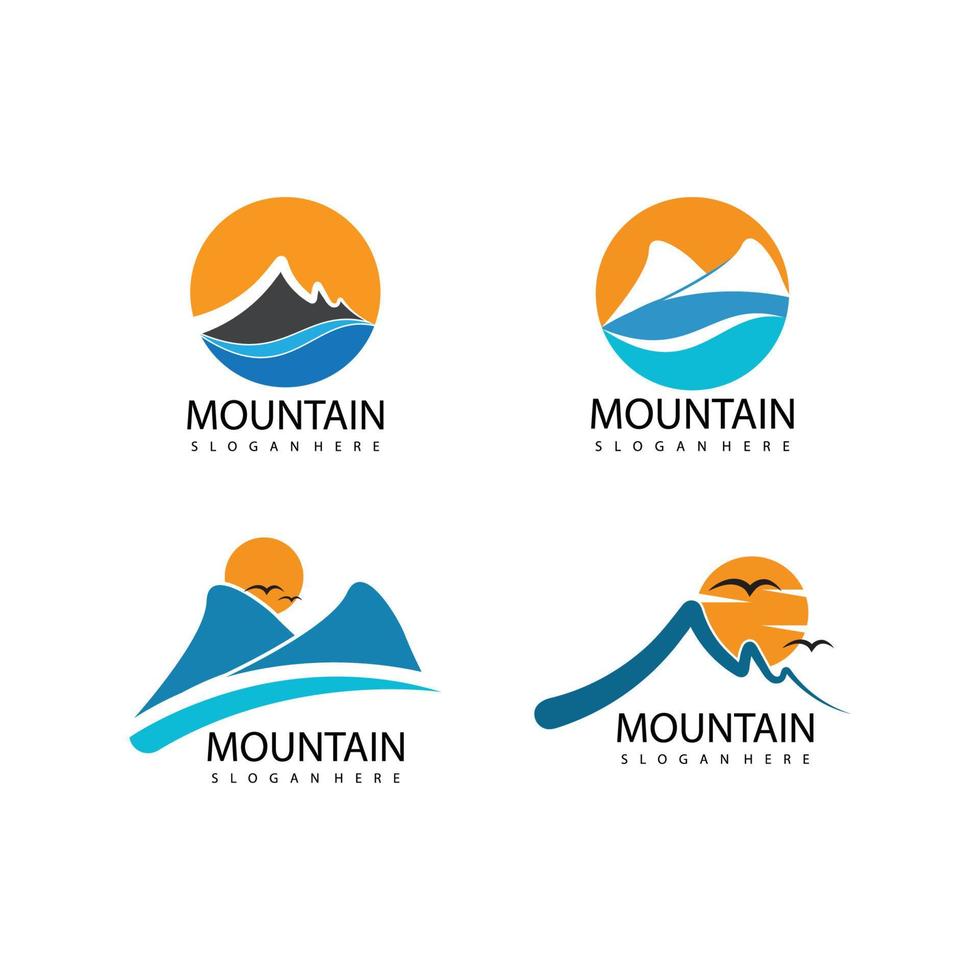 logotipo de icono de montaña vector