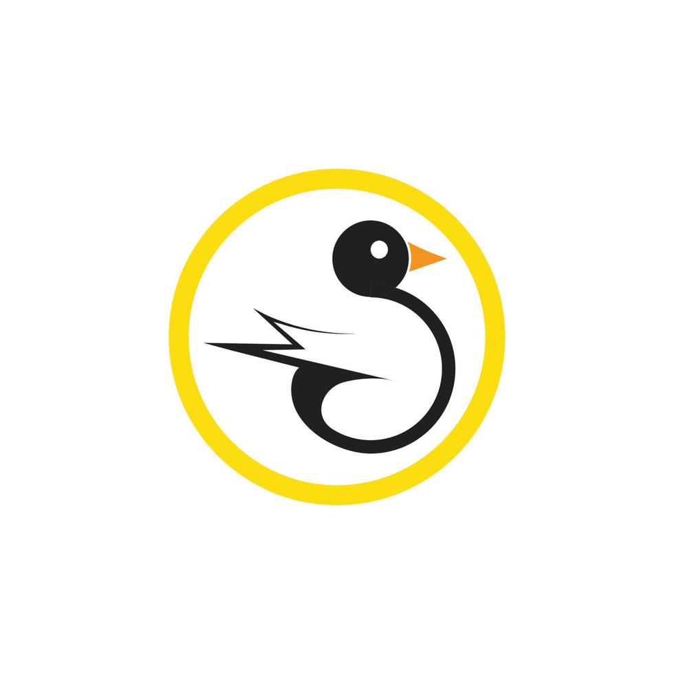 duck logo icon vector