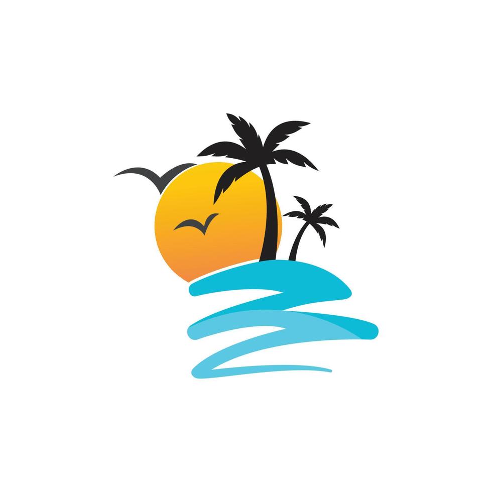 Palm tree summer vector