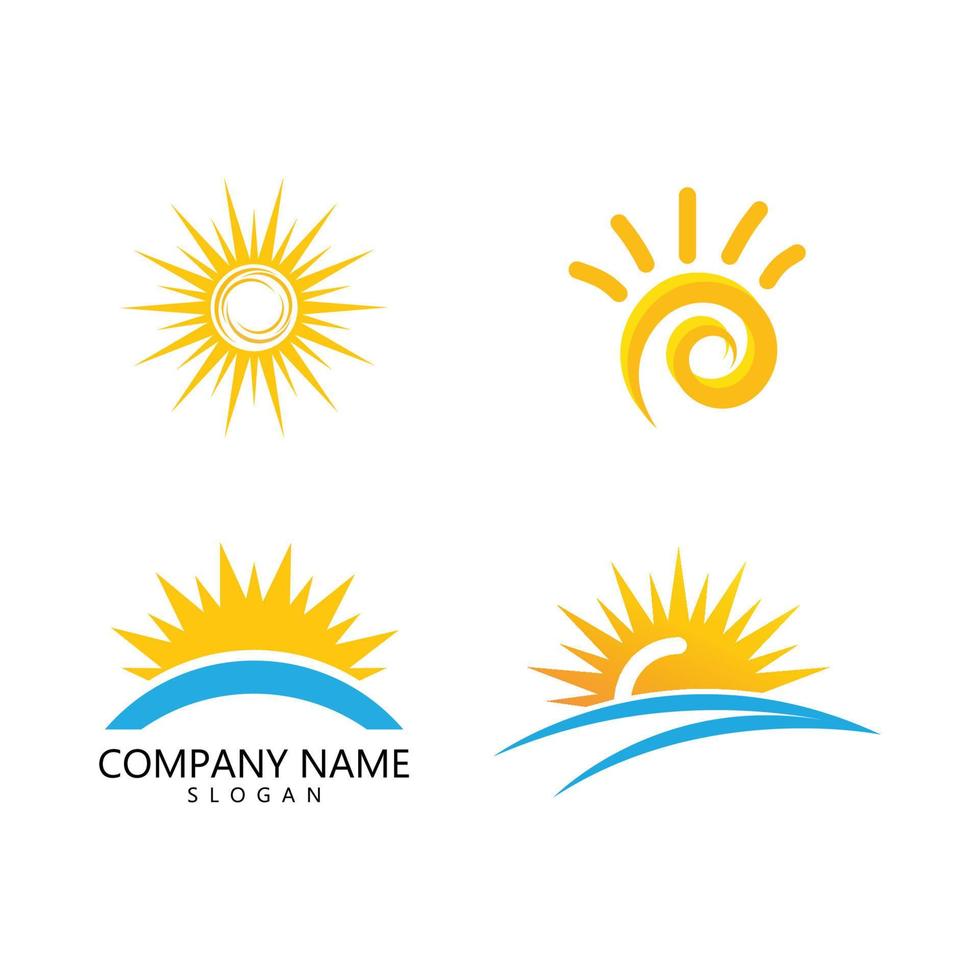 logotipo de ilustración de sol vector