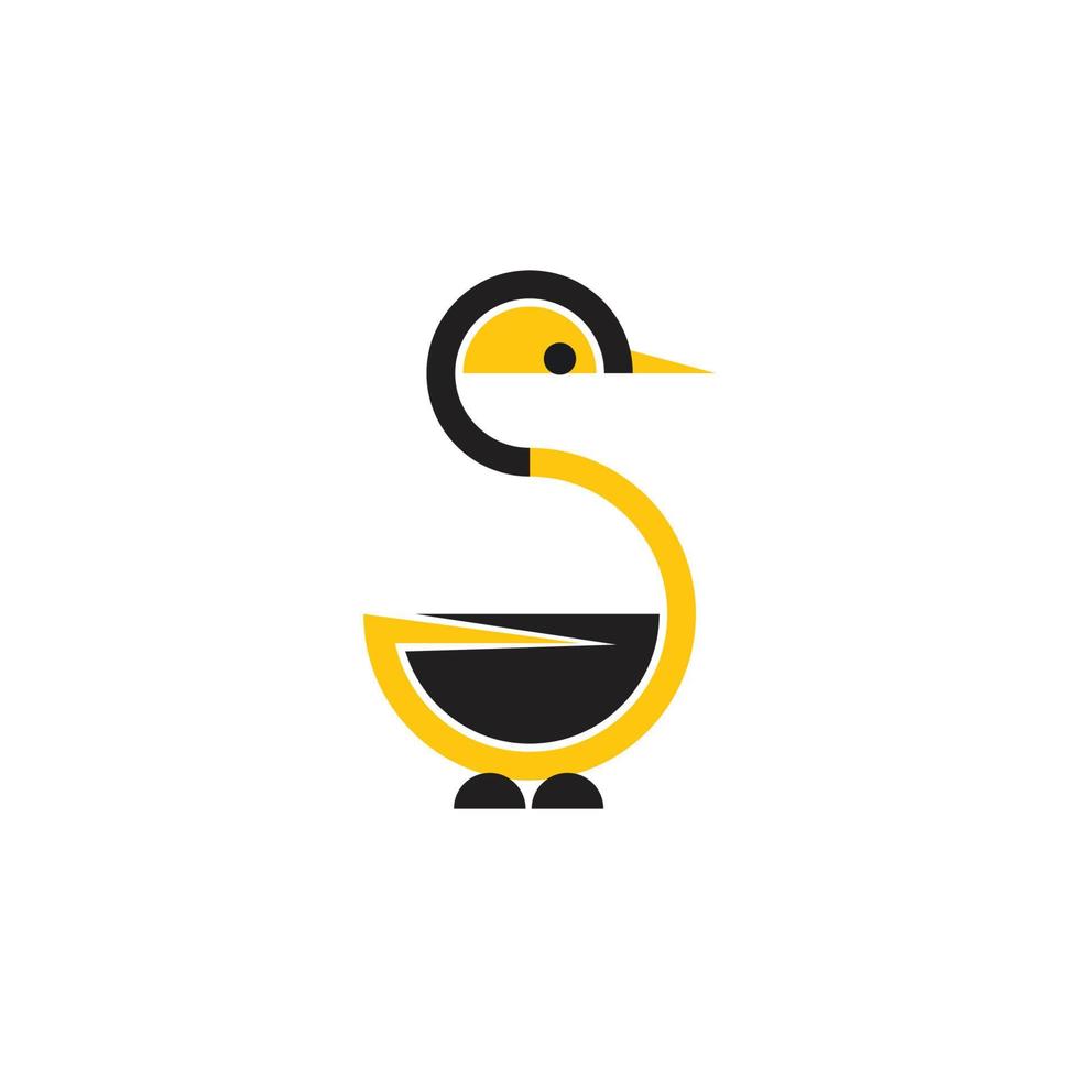 duck logo icon vector