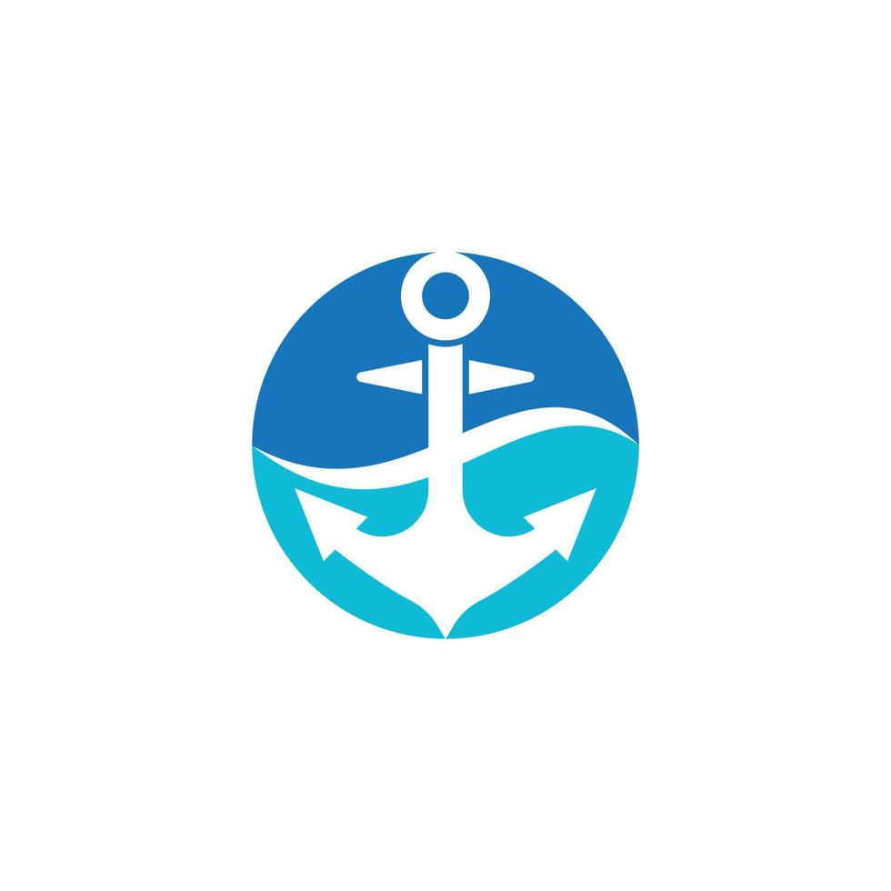 Anchor icon Logo vector