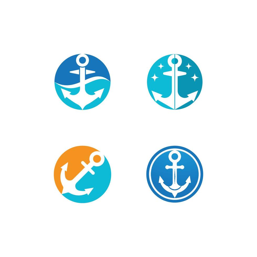 Anchor icon Logo vector