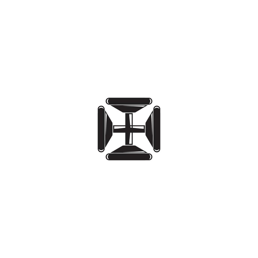 Plus icon. Cross sign. Simple style Christian holiday poster background symbol. Add button. Plus logo design element. Plus t-shirt printing. Vector for sticker.