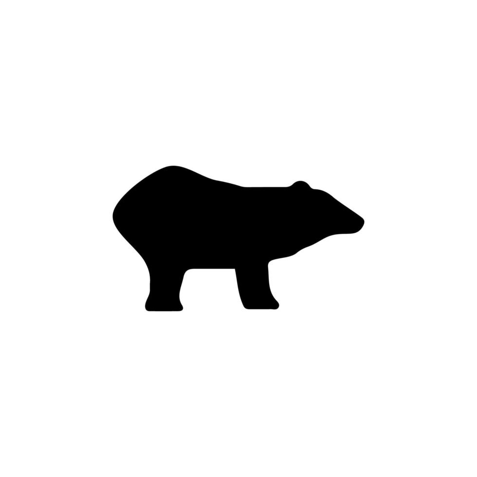 Bear icon. Simple style nature wild travel poster background symbol. Bear brand logo design element. Bear t-shirt printing. vector for sticker.