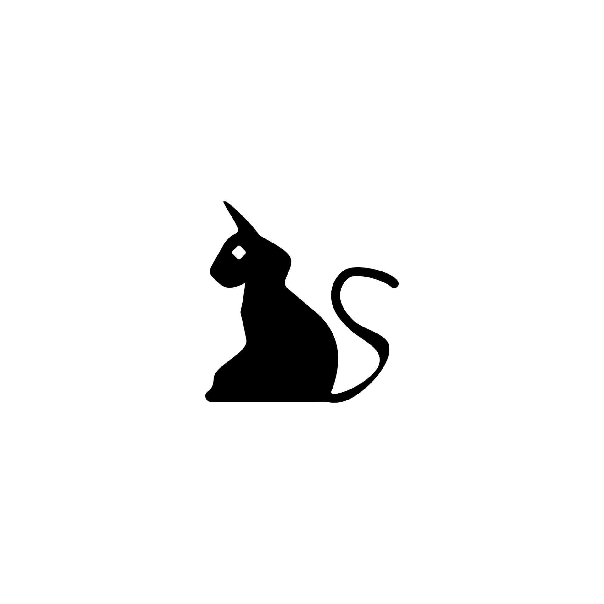 Cat icon. Simple style pet shop poster background symbol. Cat brand