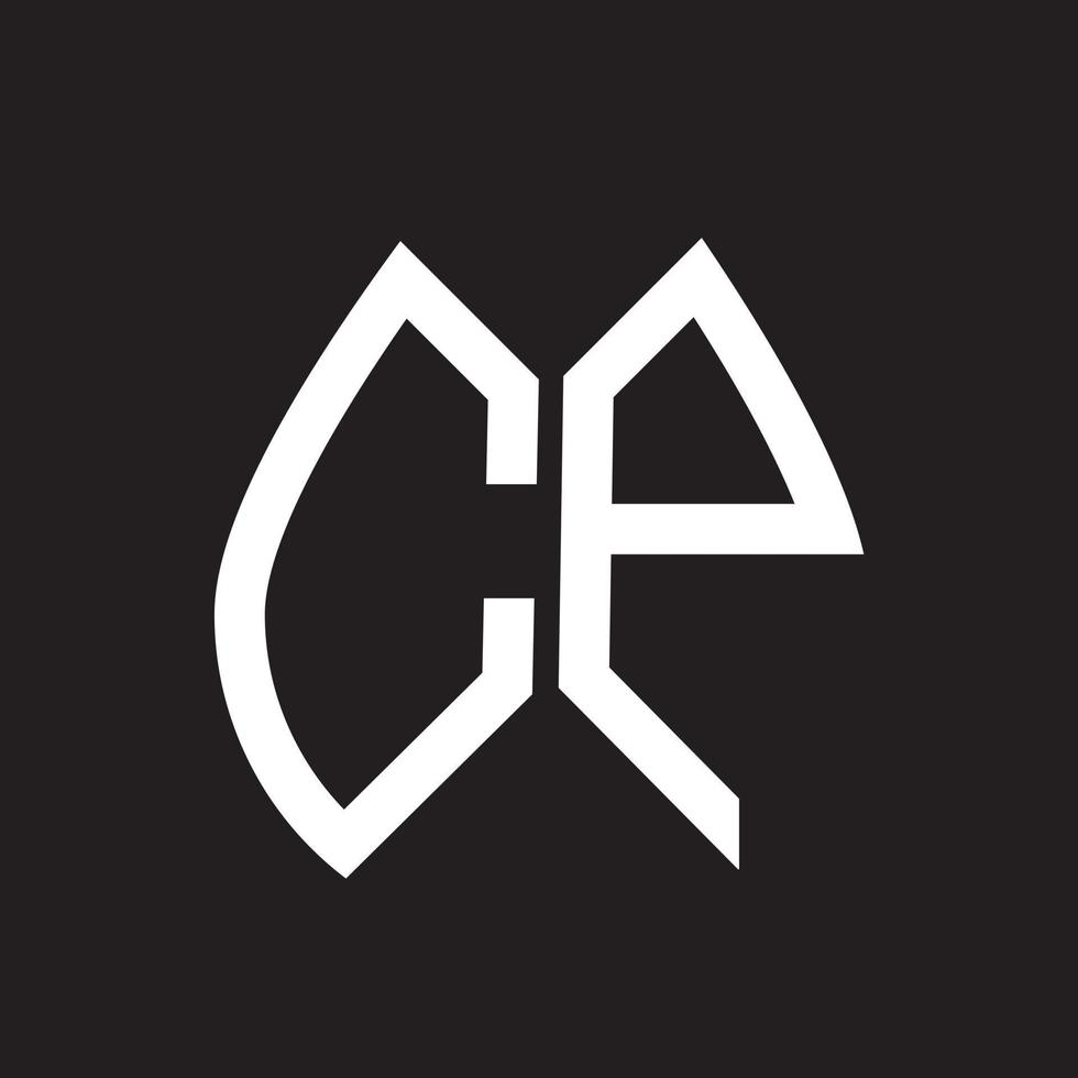 cp letter logo design.cp creativo inicial cp letter logo design. concepto de logotipo de letra de iniciales creativas cp. vector