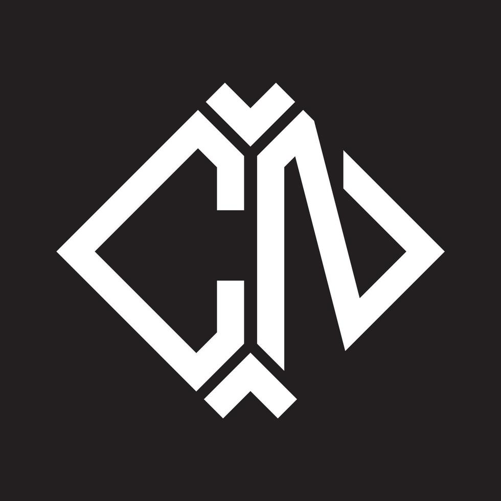 cn letter logo design.cn creative initial cn letter logo design. cn concepto de logotipo de letra de iniciales creativas. vector