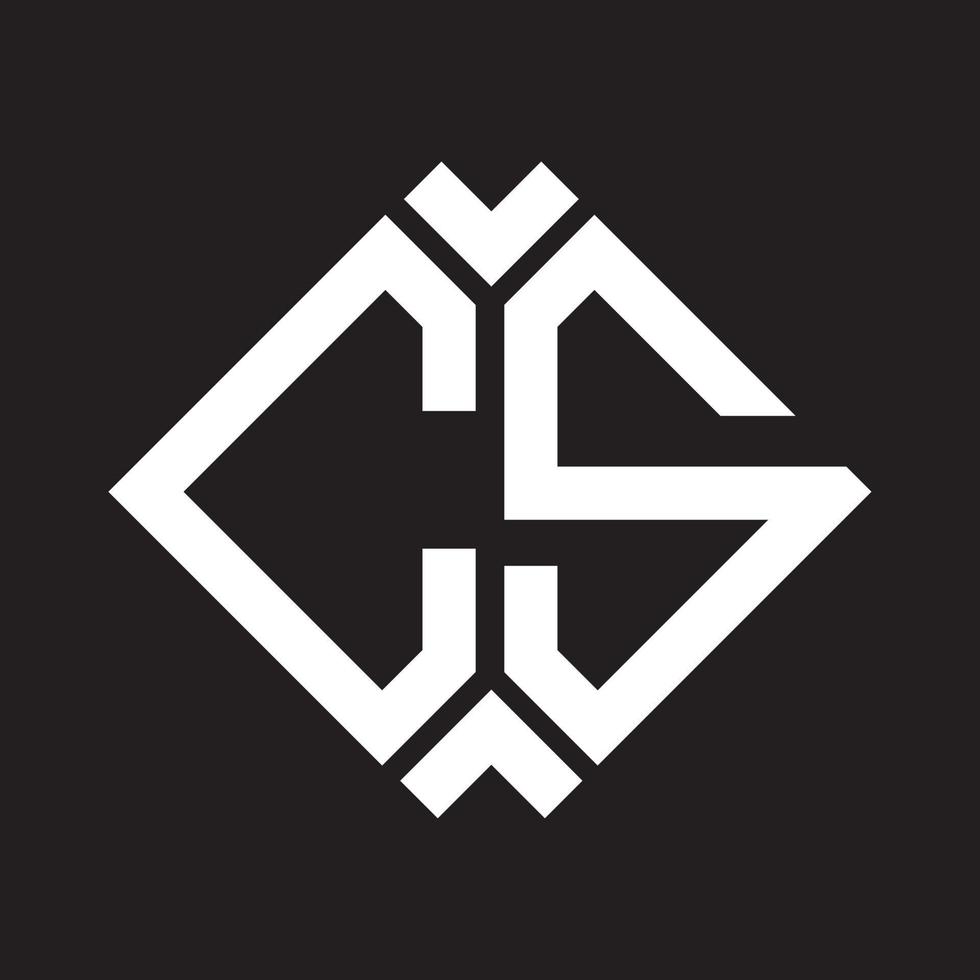 cs letter logo design.cs creative initial cs letter logo design. concepto de logotipo de letra de iniciales creativas cs. vector