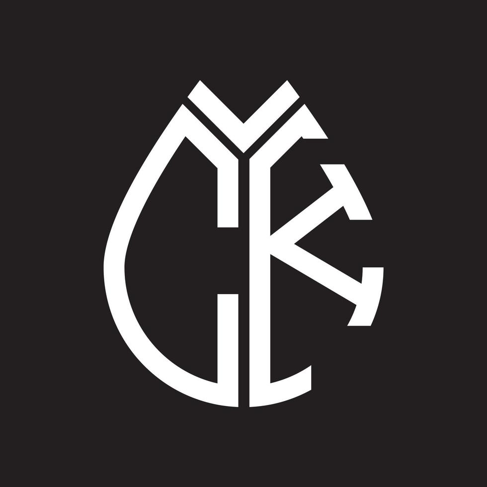 diseño del logotipo de la letra ck.ck diseño inicial creativo del logotipo de la letra ck. ck concepto creativo del logotipo de la letra inicial. vector