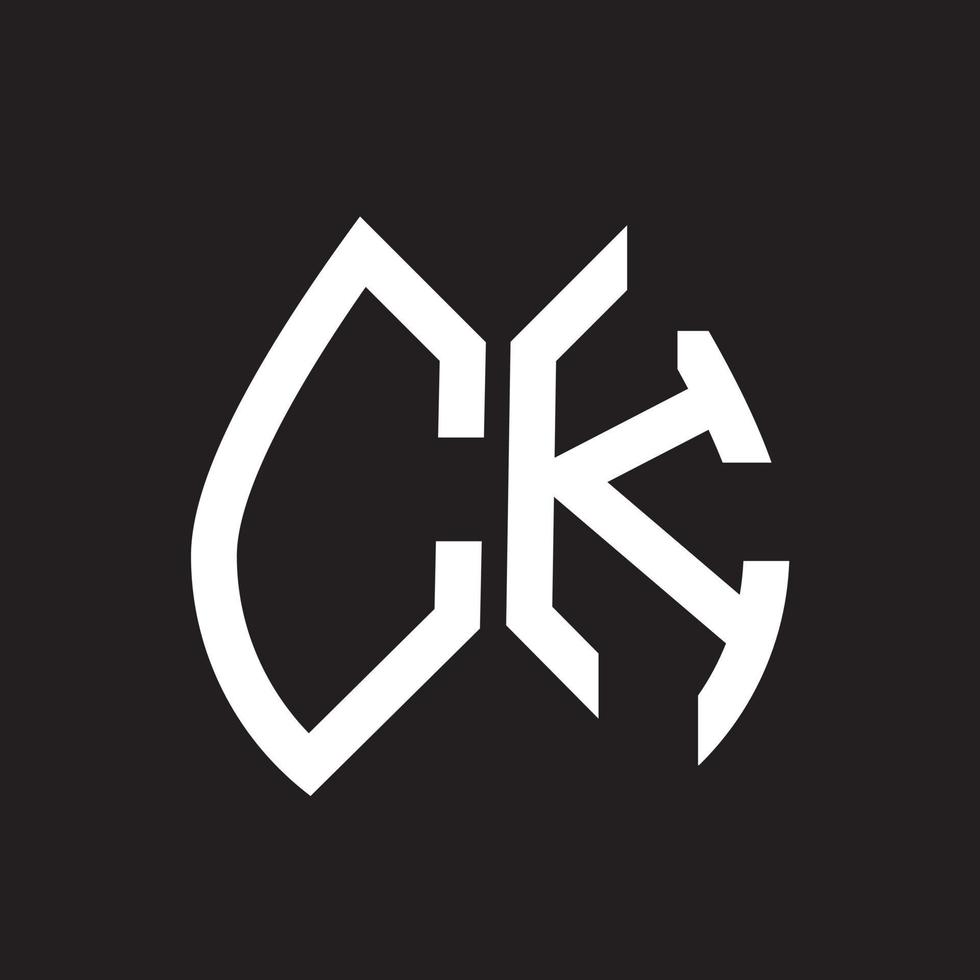 diseño del logotipo de la letra ck.ck diseño inicial creativo del logotipo de la letra ck. ck concepto creativo del logotipo de la letra inicial. vector