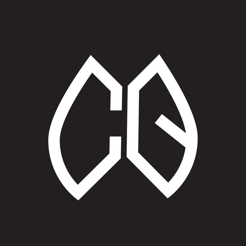 cq letter logo design.cq creative initial cq letter logo design . cq concepto creativo del logotipo de la letra de las iniciales. vector