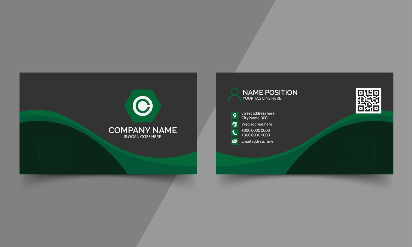 Corporate business card template vector