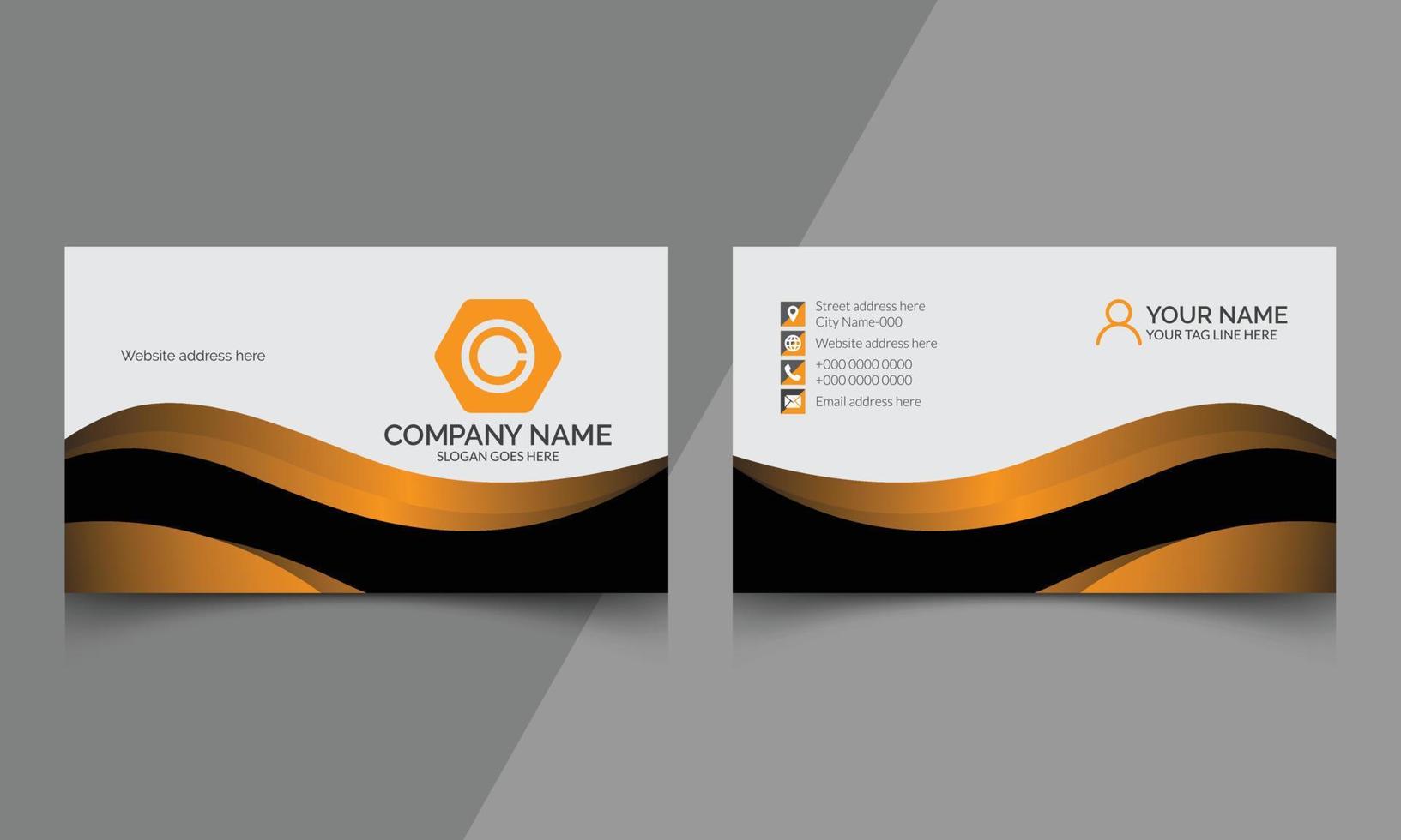 Luxury business card template vector