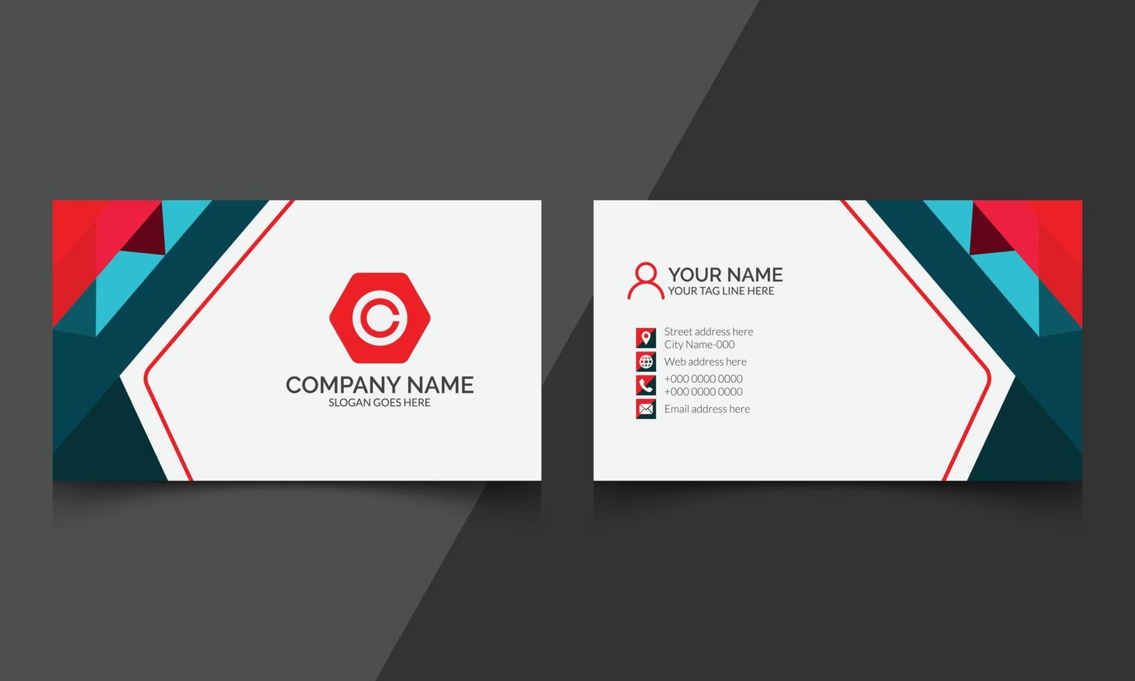 Modern business card template vector