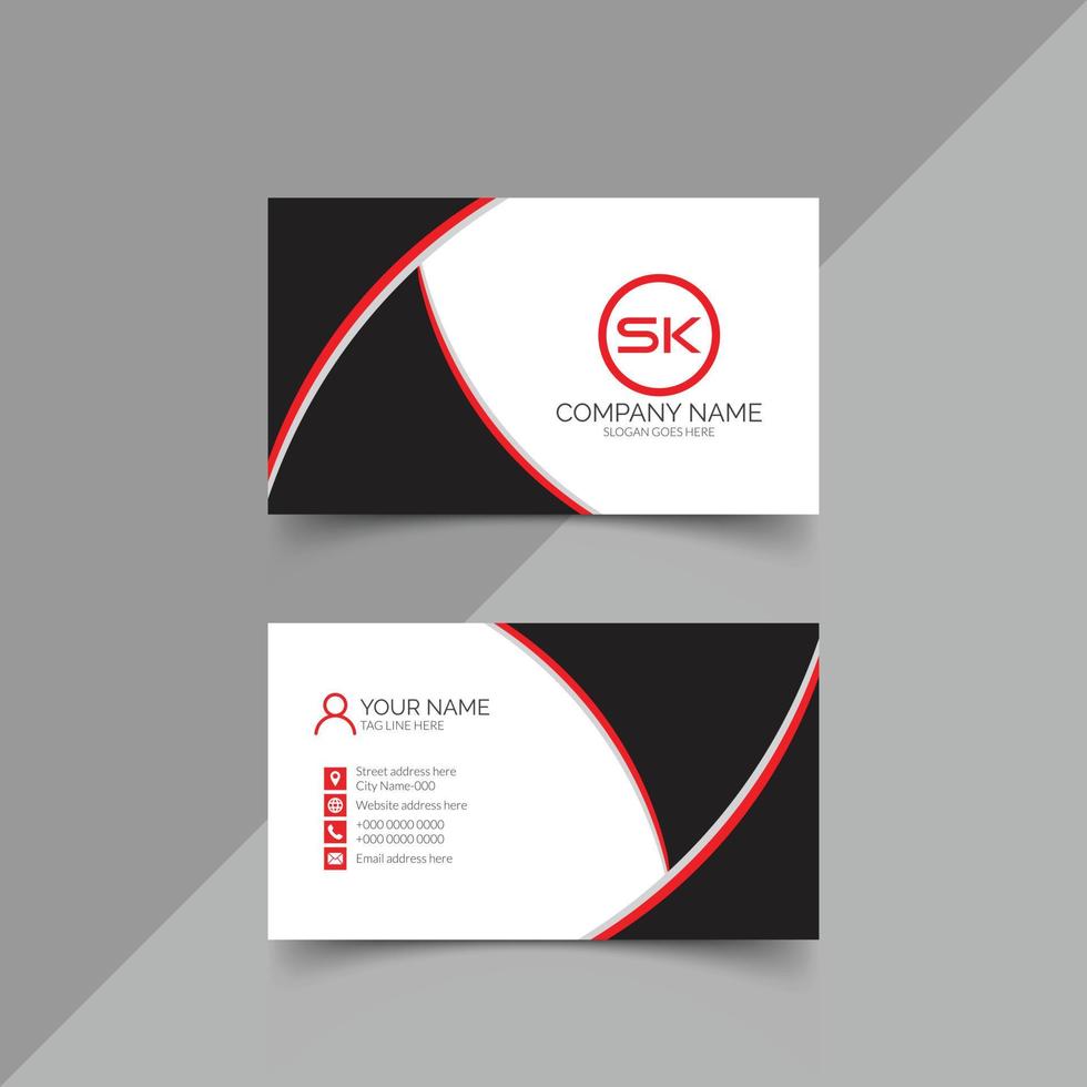 modern business calling visiting card design template with mockup vector