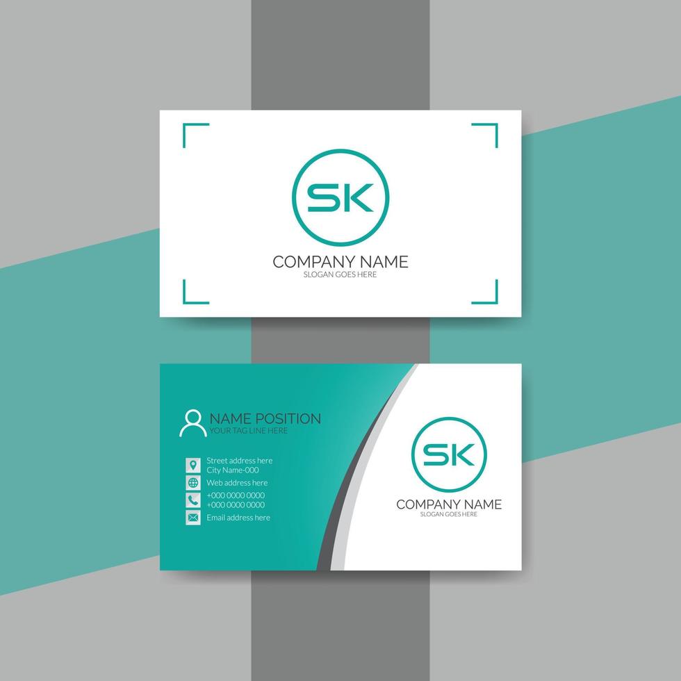 Modern stylish business card template vector