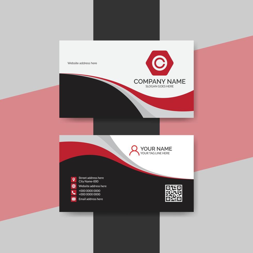 Corporate business card template vector
