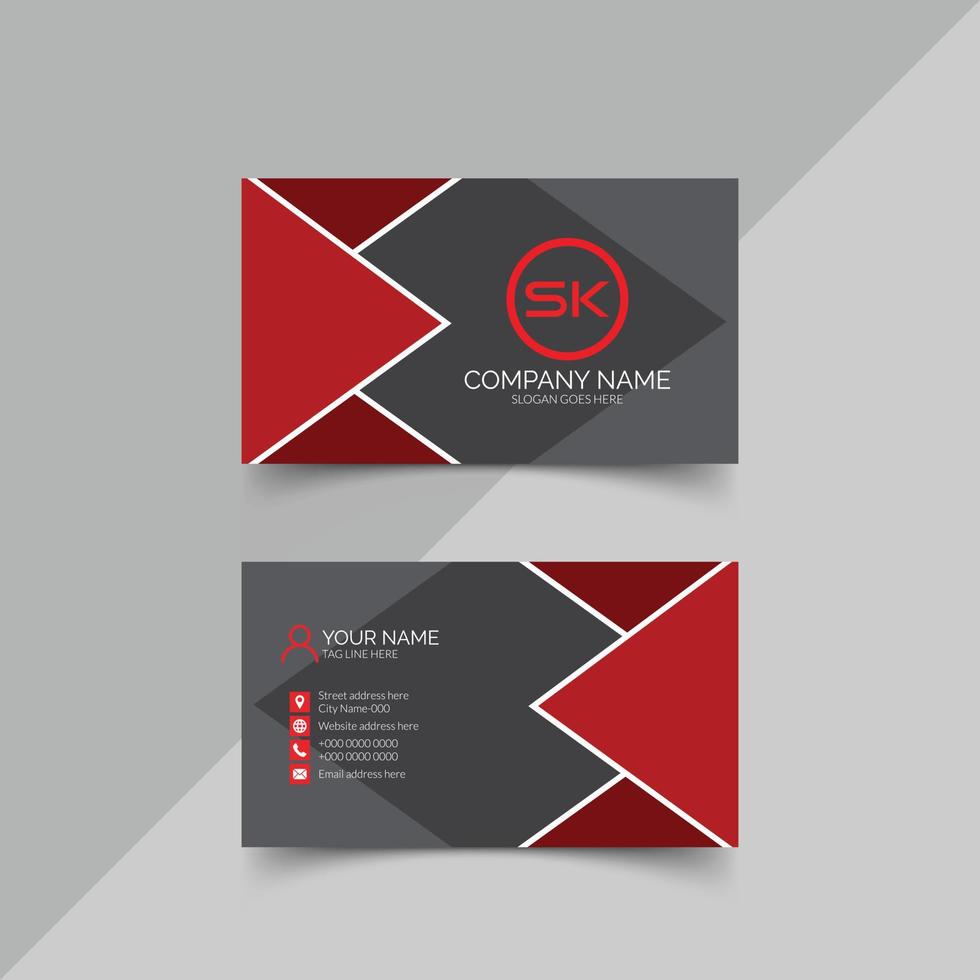 Corporate business card template vector