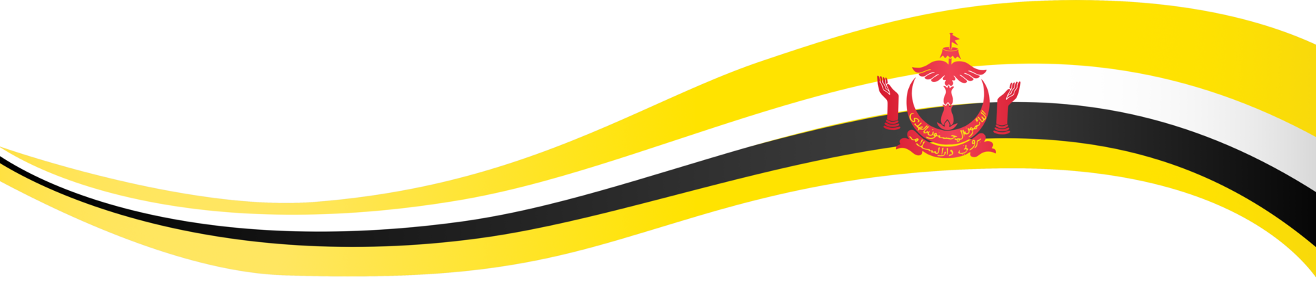 brunei bandiera onda isolato su png o trasparente sfondo