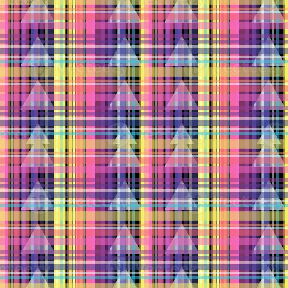 Colorful rainbow seamless pattern plaid background photo