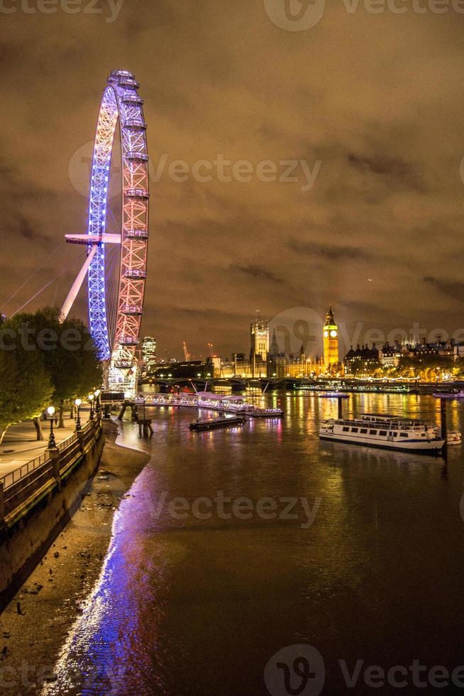London Eye at Night photo