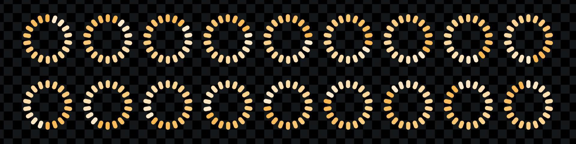 Load gif icon. Circle website buffer loader or preloader animation. Progress bar for upload download. Vector illustration