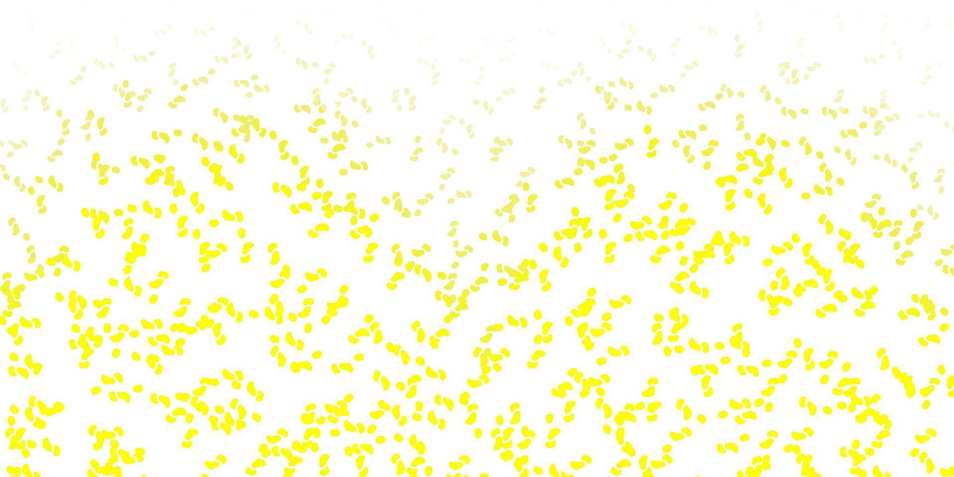 Fondo de vector amarillo claro con formas aleatorias.