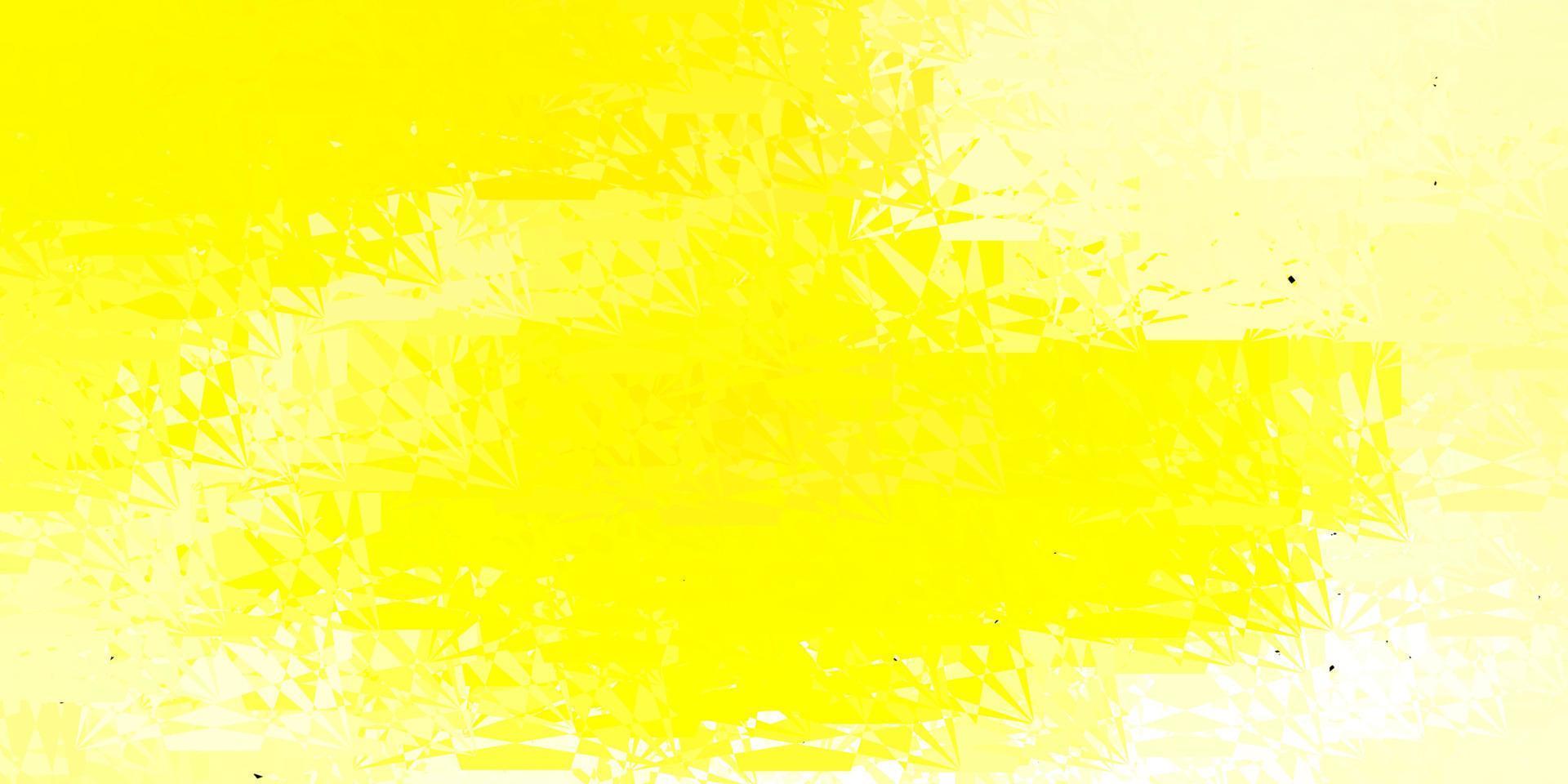 Fondo de vector amarillo claro con formas poligonales.