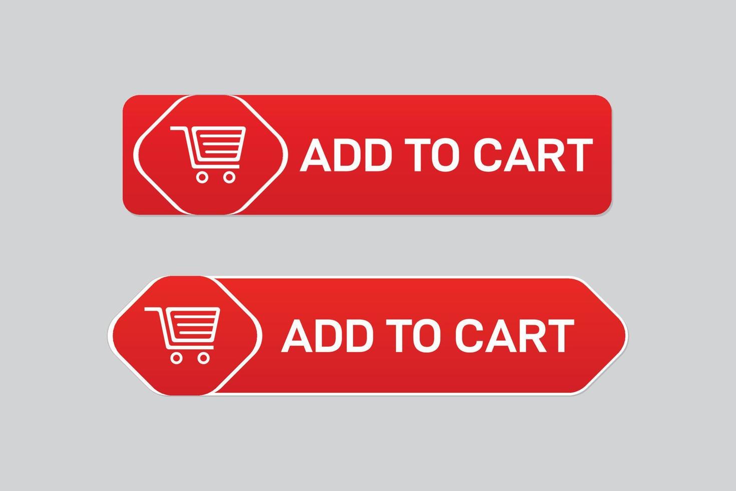 Add to cart button design. vector