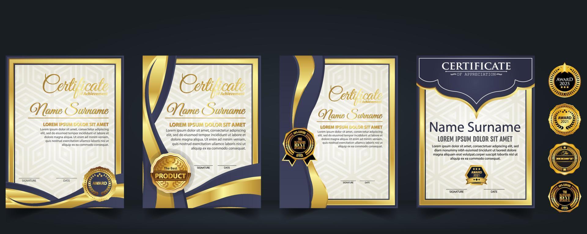 Modern Design Certificate layout concept. Simple elegant and luxurious elegant modern design diploma background vector award certificate template design