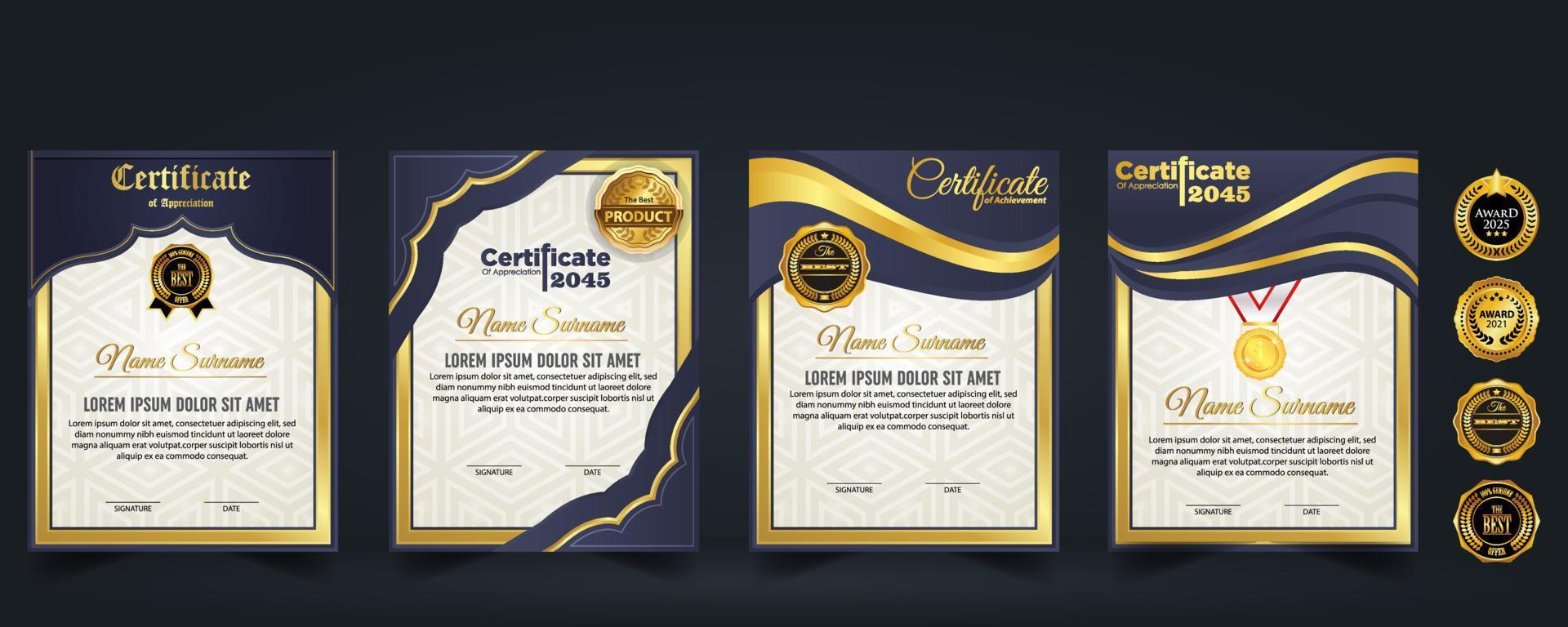 Modern Design Certificate layout concept. Simple elegant and luxurious elegant modern design diploma background vector award certificate template design