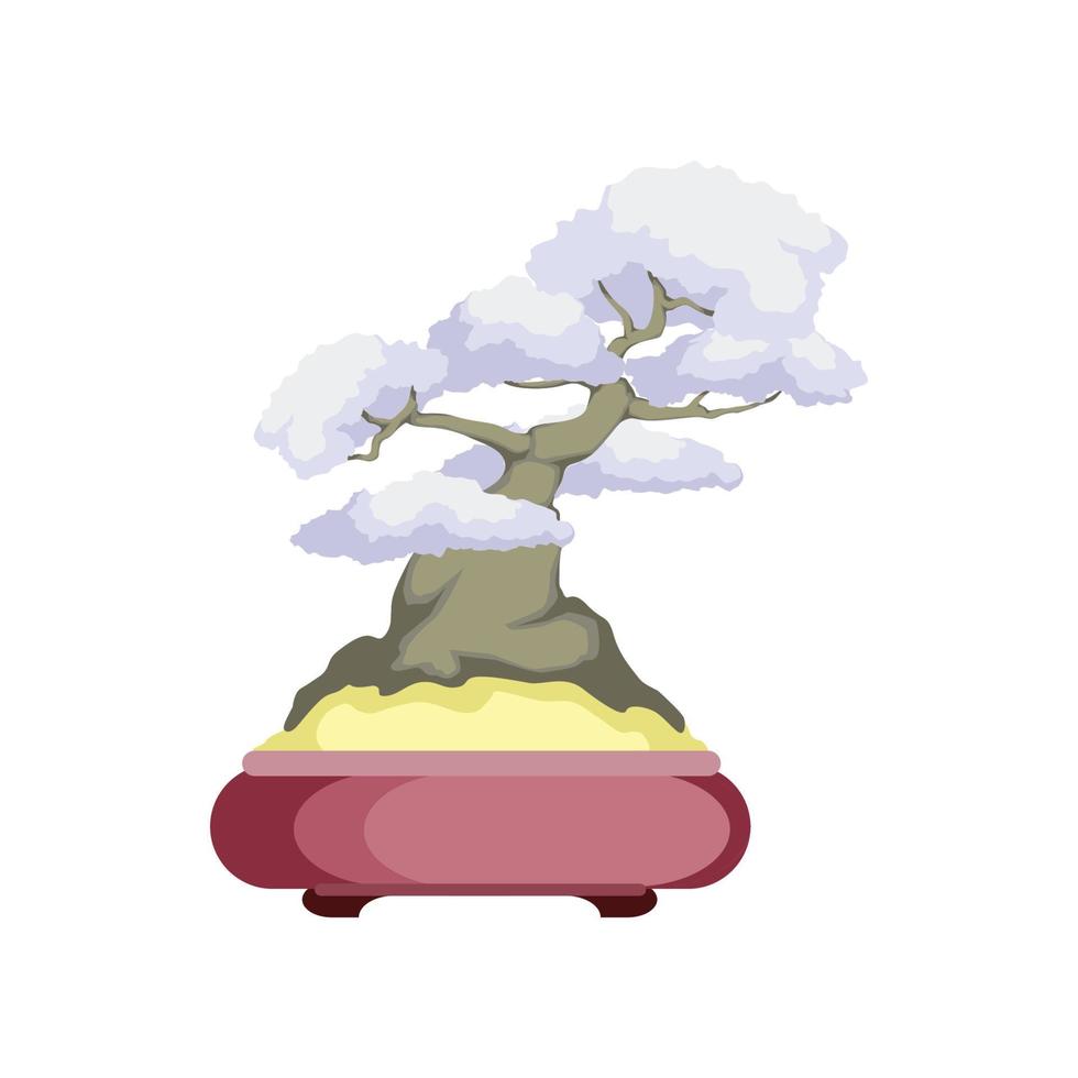 logotipo del árbol bonsái. diseño de ilustración de vector de árbol bonsai