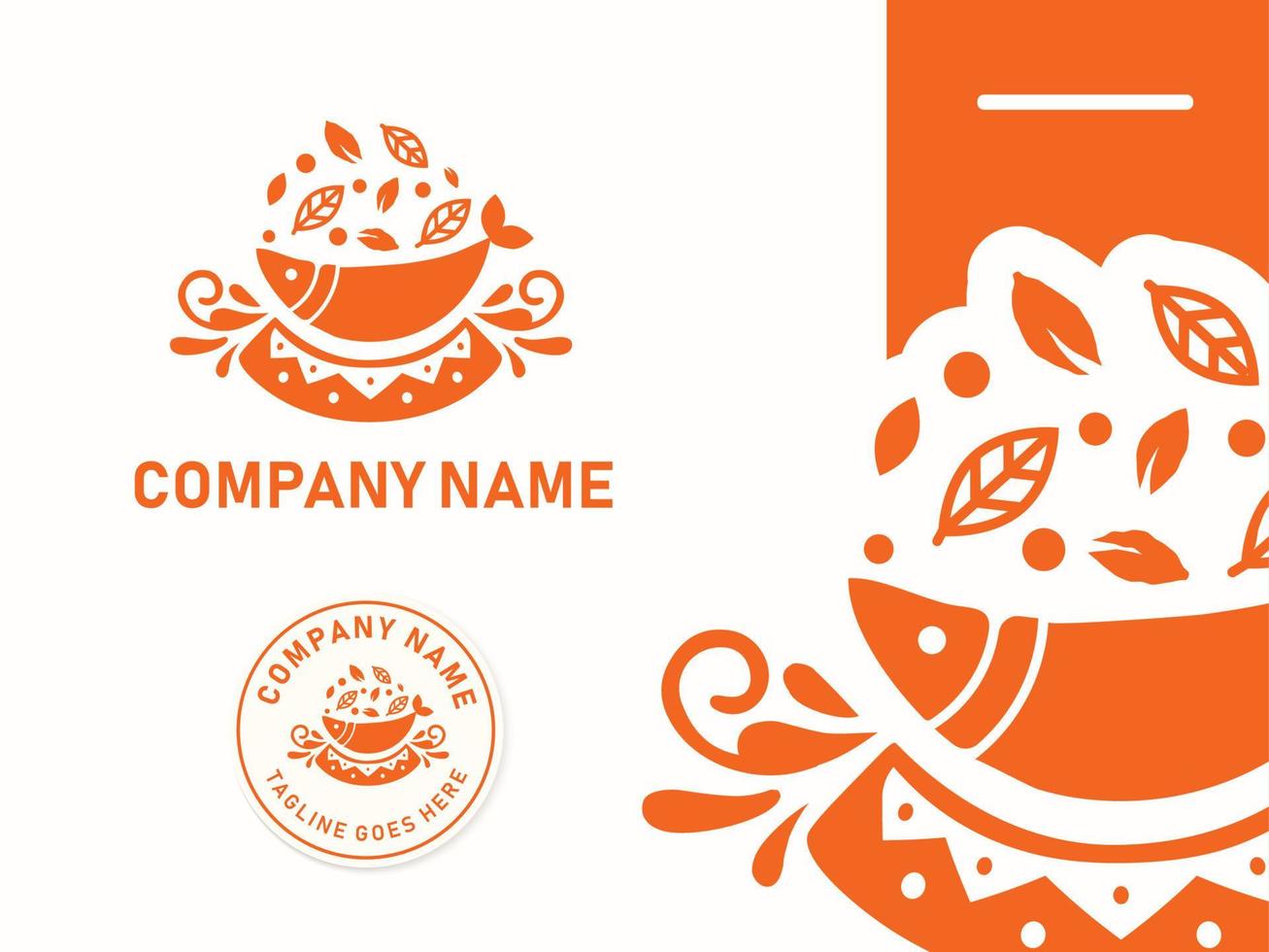 mexican fish bowl logo design template. suitable for any business related to fast food restaurants, Korean food, Japanese food vector